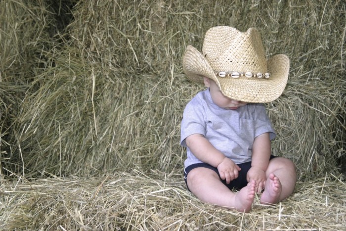 Cute Cowboy in Straw