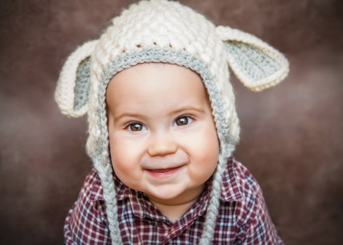 Grinning Baby in a Hat