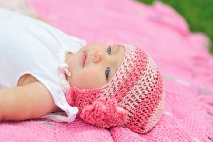 Pink Hatted Little Baby Picture