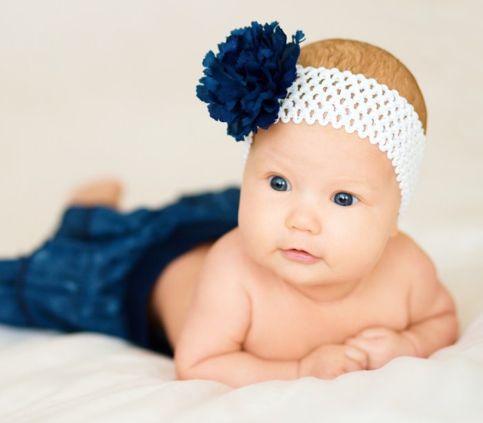 Sweet Little Girl with a Headband