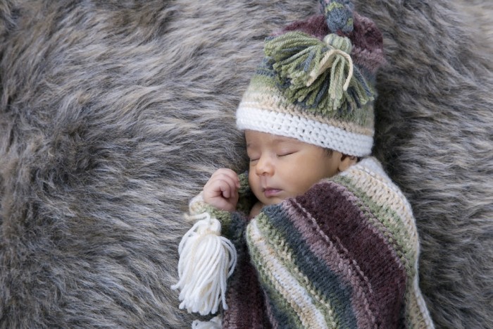 Warm, Baby on a Blanket